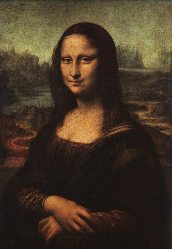  Leonardo  Da Vinci La Gioconda (The Mona Lisa) France oil painting art